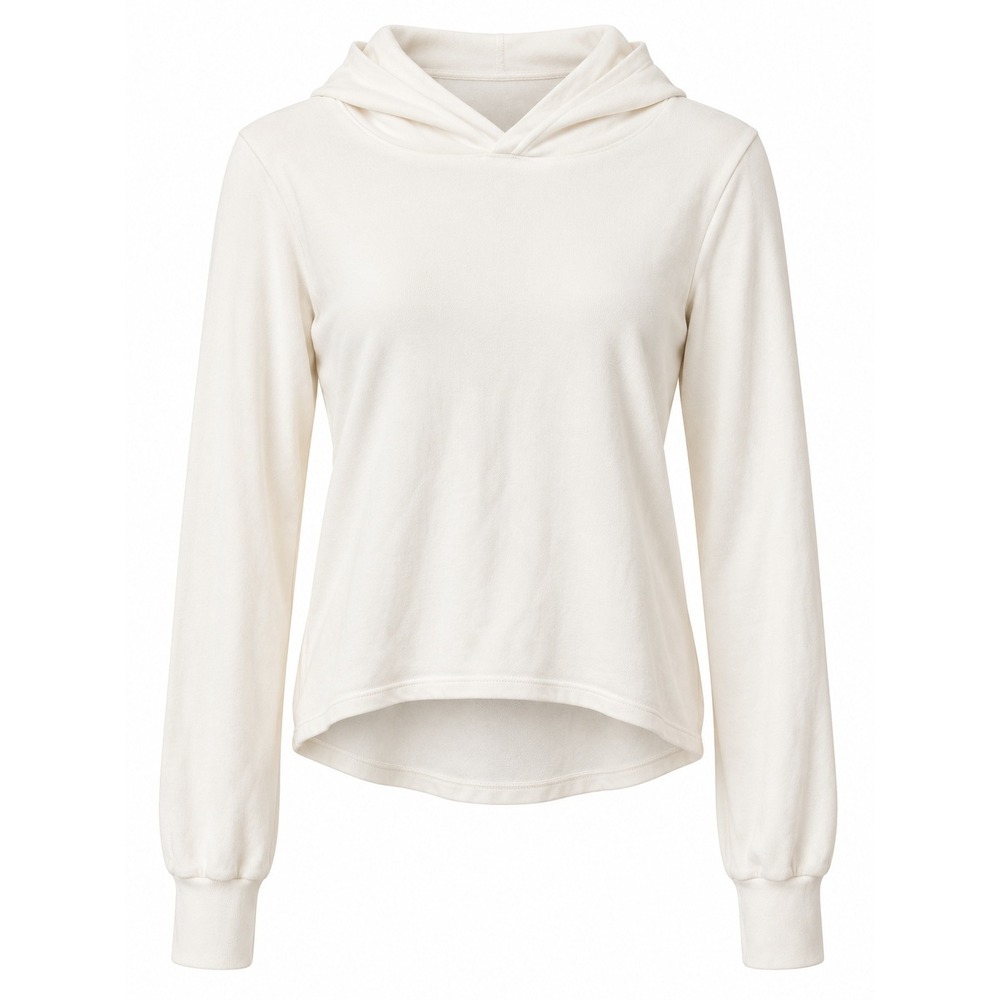 Supernova Women's Medium Ivory Lightweight High-Low Hoodie NWT